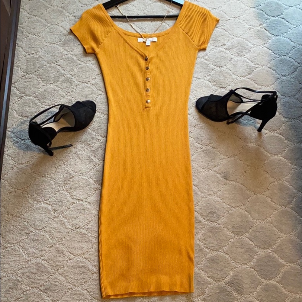 Yellow mini dress